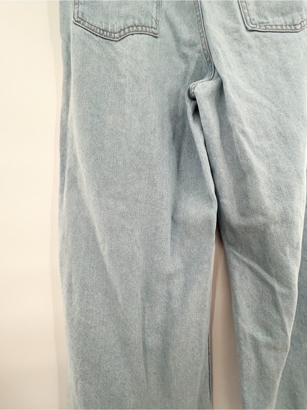 Zara Mid Rise Wide Leg Jeans with Darts Light Blue 30 - Picture 8 of 14